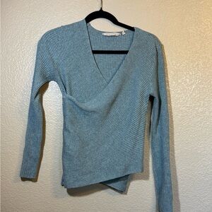 Soft Surroundings Light Blue V-Neck Sweater
